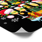 Poster Santa Champagnes As Christmas Tree Matching Drinke (Coin)