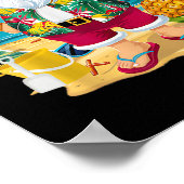 Poster Santa Christmas In July On Beach Hawaiian Summer V (Coin)