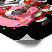Poster Santa Christmas Raccoon Playing Nk Guitar (Coin)