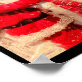 Poster Santa Claus And Snowman In Snowfall  (Coin)