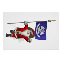Santa Claus Avec L'Ensigne De Louisiane