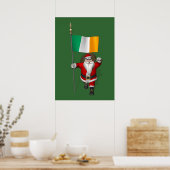 Poster Santa Claus Avec L'Ensigne D'Irlande (Cuisine)