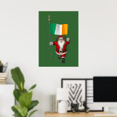 Poster Santa Claus Avec L'Ensigne D'Irlande (Bureau à domicile)