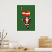 Poster Santa Claus Avec L'Ensigne D'Österreich (Cuisine)