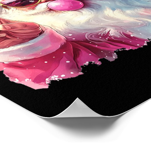 Poster Santa Claus Blowing Bubble Gum Nk Sungles Christma (Coin)