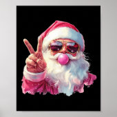 Poster Santa Claus Blowing Bubble Gum Nk Sungles Christma (Devant)