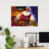 Poster Santa Claus dans Magasin de jouets Imprimer (Bureau à domicile)
