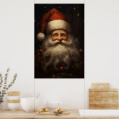 Poster Santa Claus de style vintage (Cuisine)