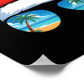 Poster Santa Claus Hat Sungles Beach Christmas In July Su (Coin)