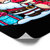 Poster Santa Claus Hugs T Rex Dinosaur Correspondance de  (Coin)