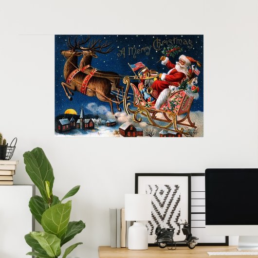 Poster Santa Claus is Comming to Town (Bureau à domicile)