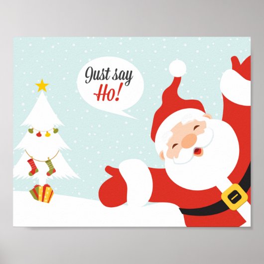 Poster Santa Claus - juste dire go (Devant)