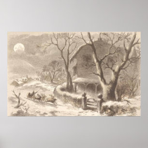 Poster Santa Claus on Christmas Eve