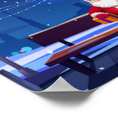 Poster Santa Claus on Park bench (Coin)