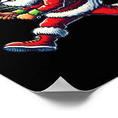 Poster Santa Claus Playing Tennis Game Tennis Racket Chri (Coin)