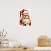 Poster Santa Claus Retro Christmas (Cuisine)