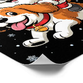 Poster Santa Claus Riding Cavalier King Charles Spaniel D (Coin)