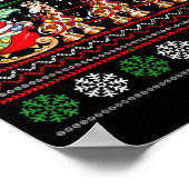 Poster Santa Claus Riding Giraffe Sleigh Ugly Christmas B (Coin)