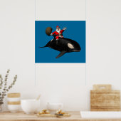 Poster Santa Claus Sur Orca (Cuisine)