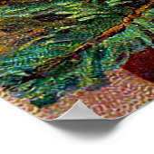 Poster Santa Claus vintage avec jouets et brindilles (Coin)