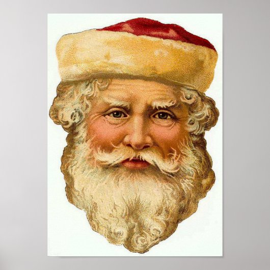 Poster Santa Claus Vintage Card (Devant)