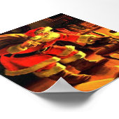 Poster Santa Claus Vintage Noël Imprimer (Coin)