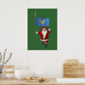 Poster Santa Claus with Ensign of Oregon (Cuisine)