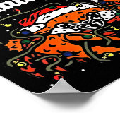 Poster Santa Claws Christmas Funny Crab Lights Holiday Ca (Coin)