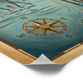 Poster Santa Cruz Pop Art Map – Bold Coastal Landmark (Coin)