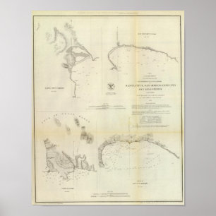 Poster Santa Cruz, San Simeon, Coxo, San Luis Obispo