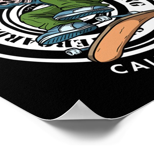 Poster Santa Cruz Skater Laid Back California Skeleton Sk (Coin)