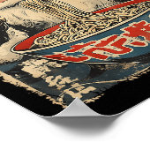 Poster Santa Eating Ramen Noodles Ukiyo-e Insred Christma (Coin)