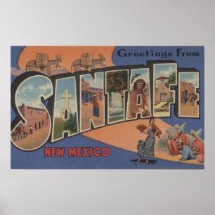 Poster Santa Fe, Nouveau Mexique - grandes scènes 2 de
