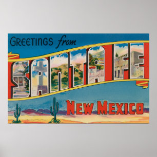 Poster Santa Fe, Nouveau Mexique - grandes scènes de