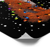 Poster Santa Fox Tangled Up In Christmas Tree Lights Foxe (Coin)