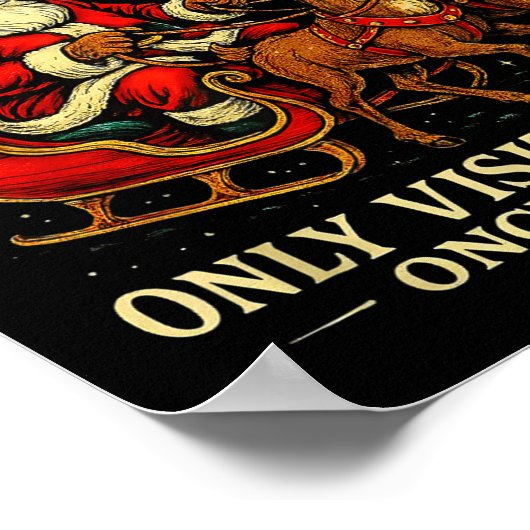 Poster Santa Has The Right Idea Funny Introvert Christmas (Coin)