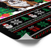 Poster Santa Hat American Buldog Xmas Les lumières de l'a (Coin)