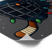 Poster Santa Hat Christmas Ice Hockey Helmet Player Reind (Coin)