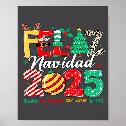 Poster Santa Hat Family Christmas Matching Funny Feliz Na (Devant)