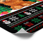 Poster Santa Hat Goldendoodle Chien Xmas L'Arbre Éclat S (Coin)