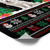 Poster Santa Hat Great Pyrenees Chien Xmas Les lumières d (Coin)