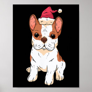 Poster Santa Hat Noël Pyjama Chien Chien Chien Chien Chie