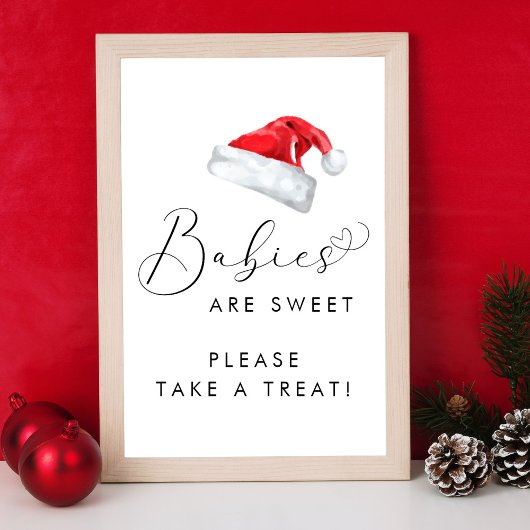 Poster Santa Hat Prendre un Baby shower de retraite