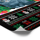 Poster Santa Hat Ragdoll Chat Noël Les lumières de l'arbr (Coin)