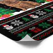 Poster Santa Hat Shar Pei Chien Flammes d'arbre de Noël l (Coin)