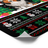 Poster Santa Hat Shetland Sheepdog Chien Xmas Tree Light  (Coin)