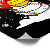 Poster Santa Hat Snowman Xmas Funny Baseball Softball Chr (Coin)