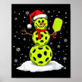 Poster Santa Hat Snowman Xmas Funny Ckleball Lover Christ (Devant)