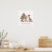 Poster Santa Hedgehog Christmas Wishes  (Cuisine)