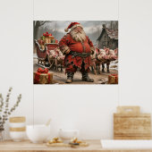 Poster Santa in Medieval Times (Cuisine)